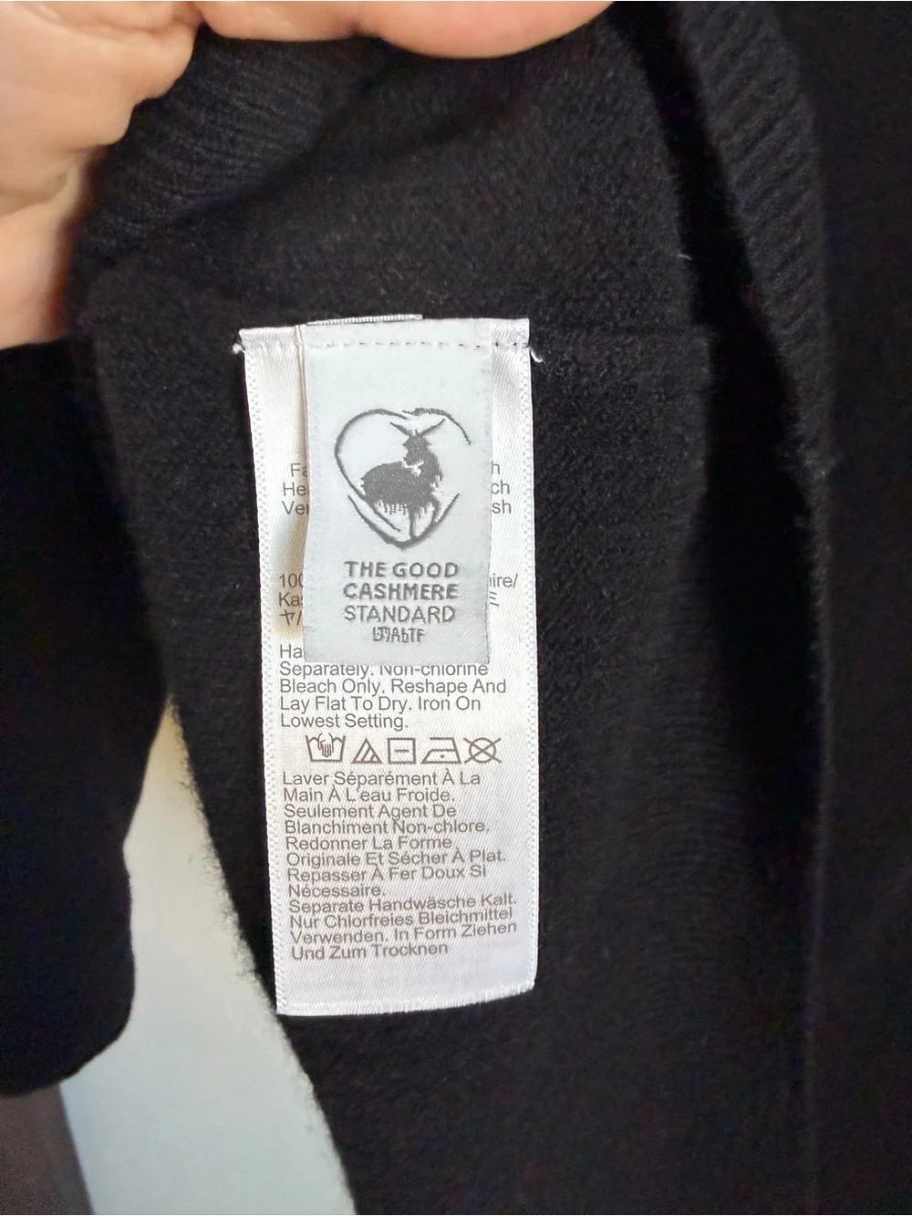 J.Crew Black Cashmere Polo Sweater Men’s Large Long Sleeve Luxury Knit